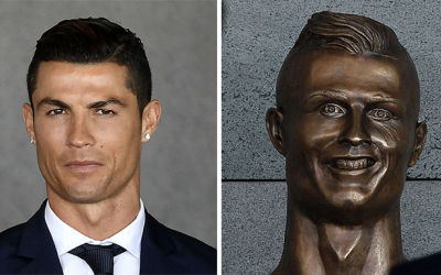 Најсмешните реакции за новата статуа на Роналдо